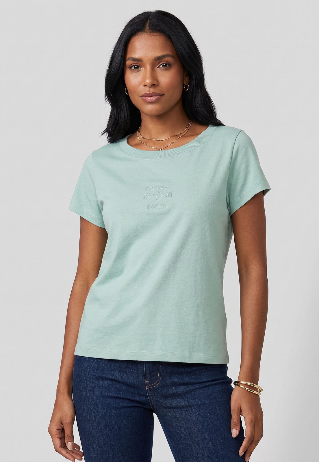 Camiseta Feminina Forum Decote Redondo Verde