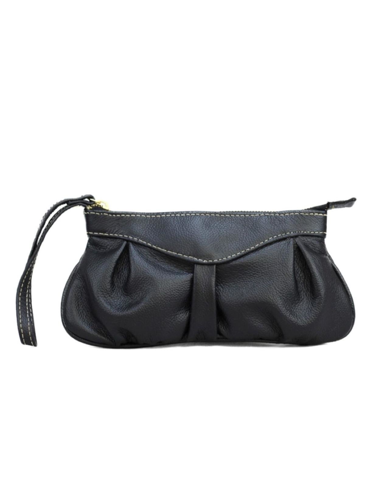 Clutch SN Couros Verona Preta