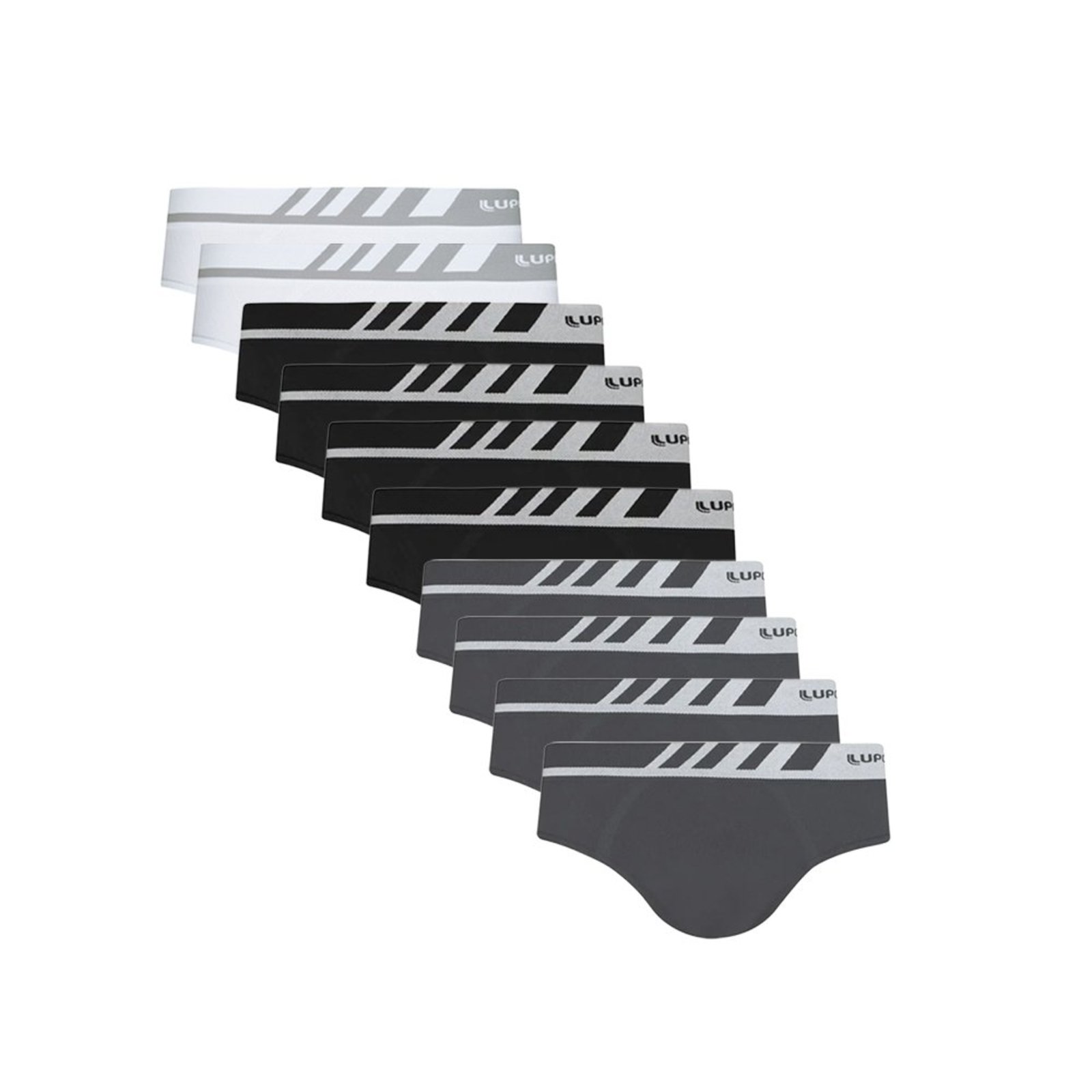 Kit 10 Cuecas Slip Microfibra Sem Costura Lupo 691