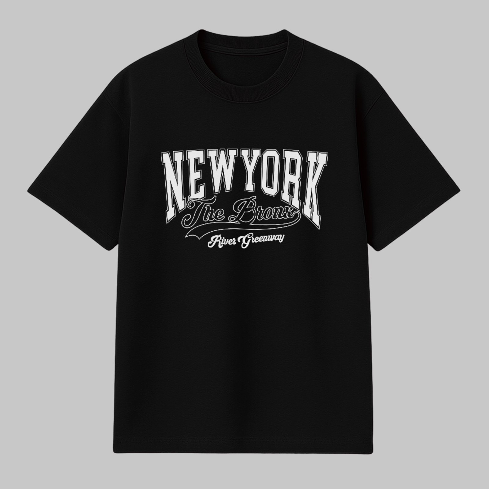 Camiseta Básica New York Bronx Vintage City Unissex Preto