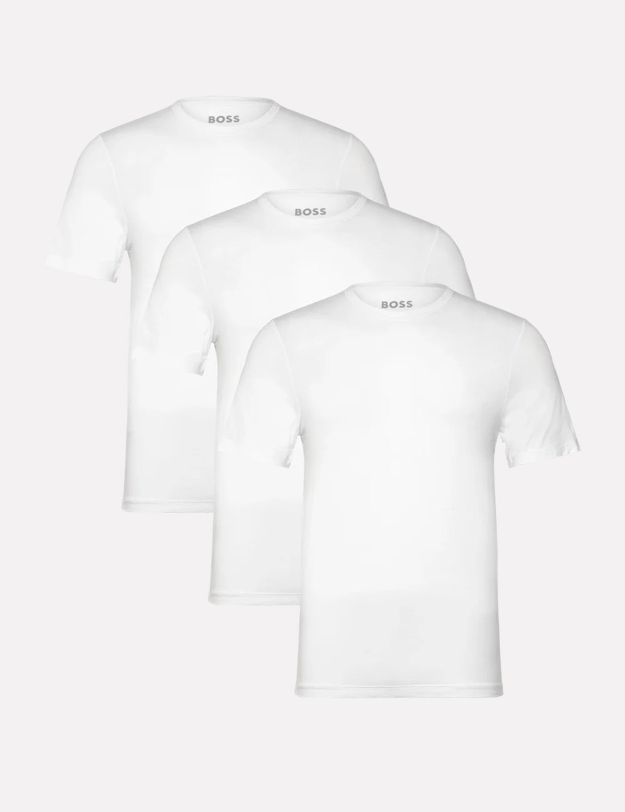 Kit Camisetas Hugo Boss Masculina Bamboo Slim 3UN Branca