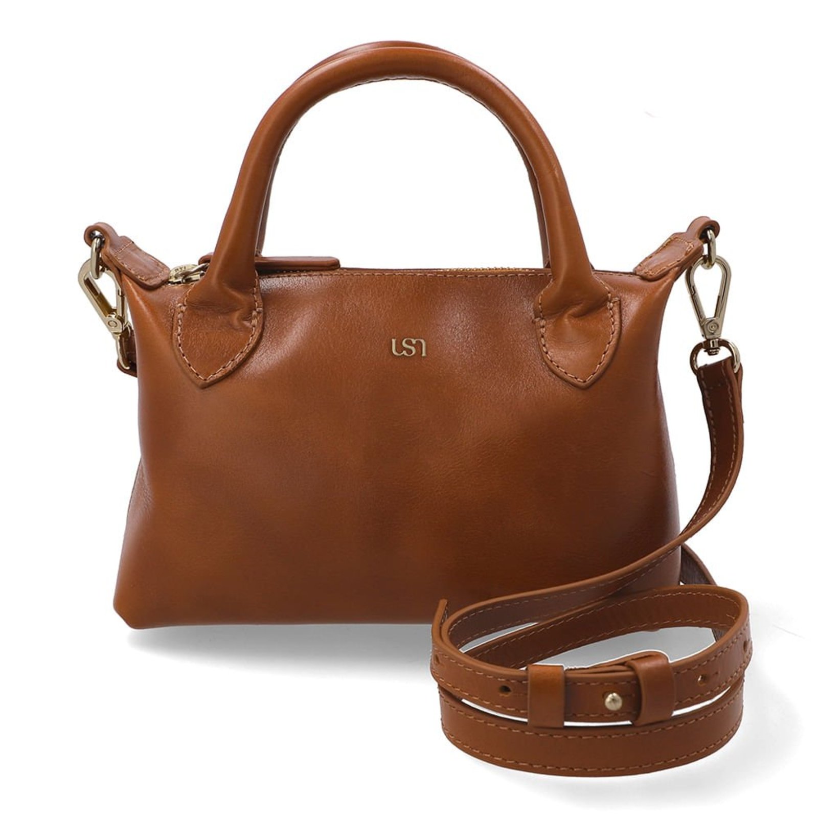 Bolsa Tote Couro Marrom Avelã Básica