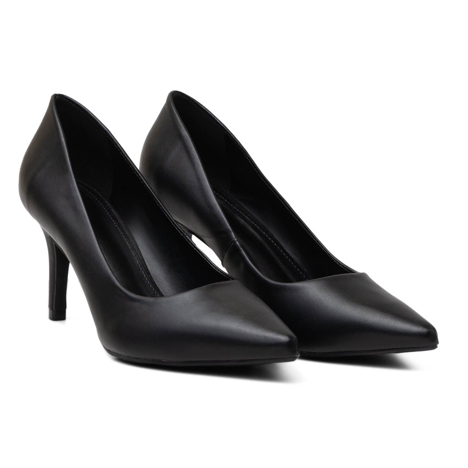 Scarpin Feminino Salto Fino Napa Preta