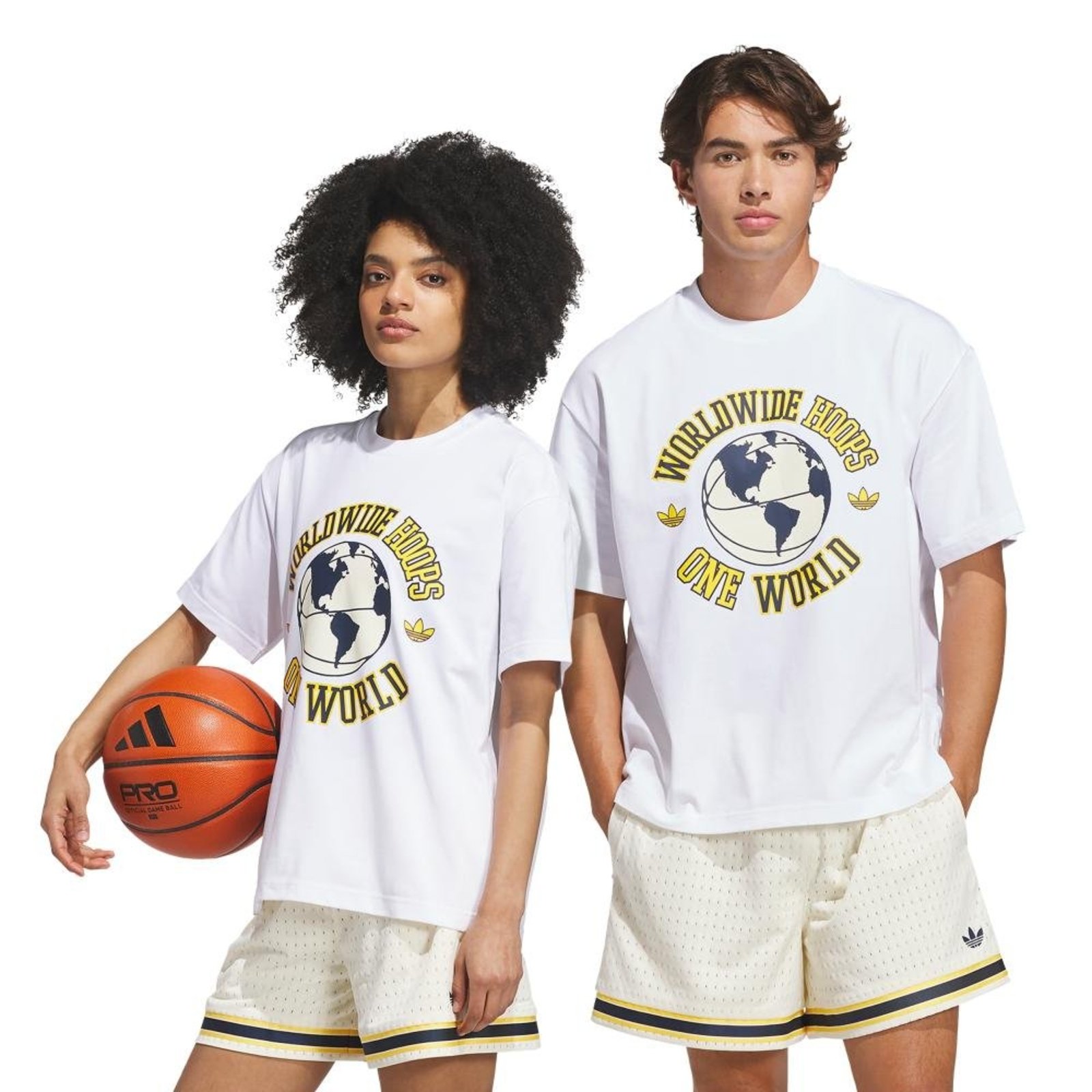 CAMISETA ORIGINALS WORLDWIDE HOOPS GLOBAL adidas Originals Branco