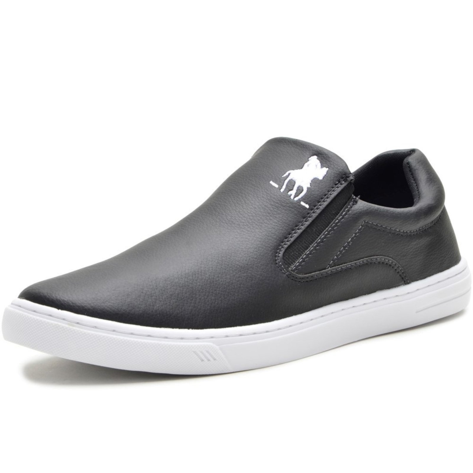 Tenis Slip On Masculino Polo Plus Iate Casual Preto