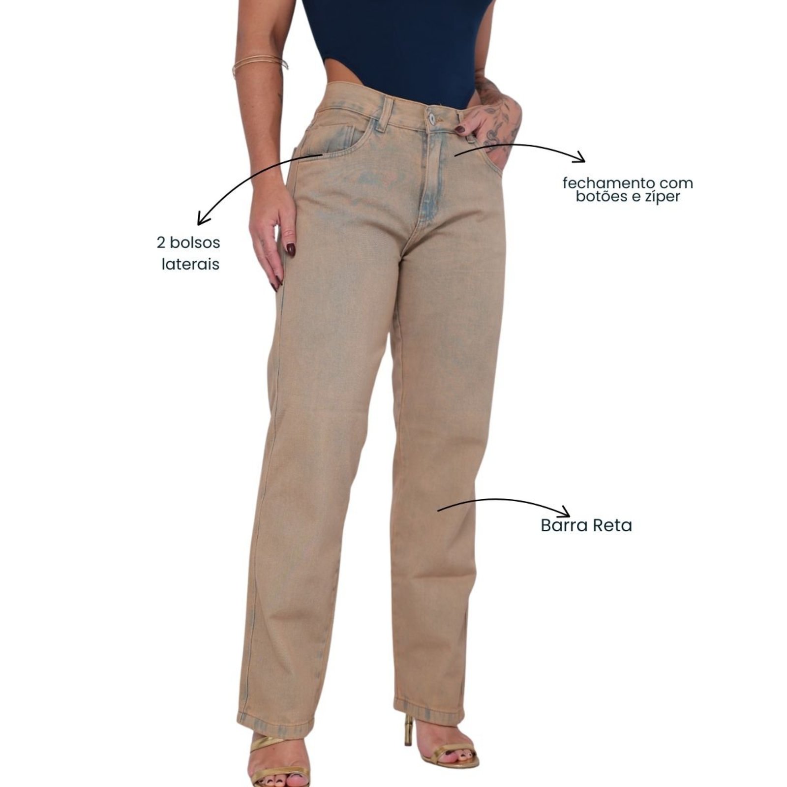 Calça Feminina Balão Vintage