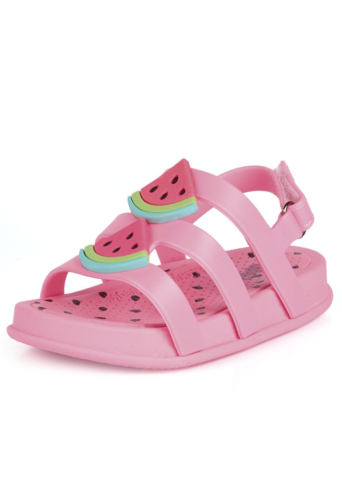 Infantil - Sandália Plugt Mini Bizz Menina Watermelon Rosa Chiclete
