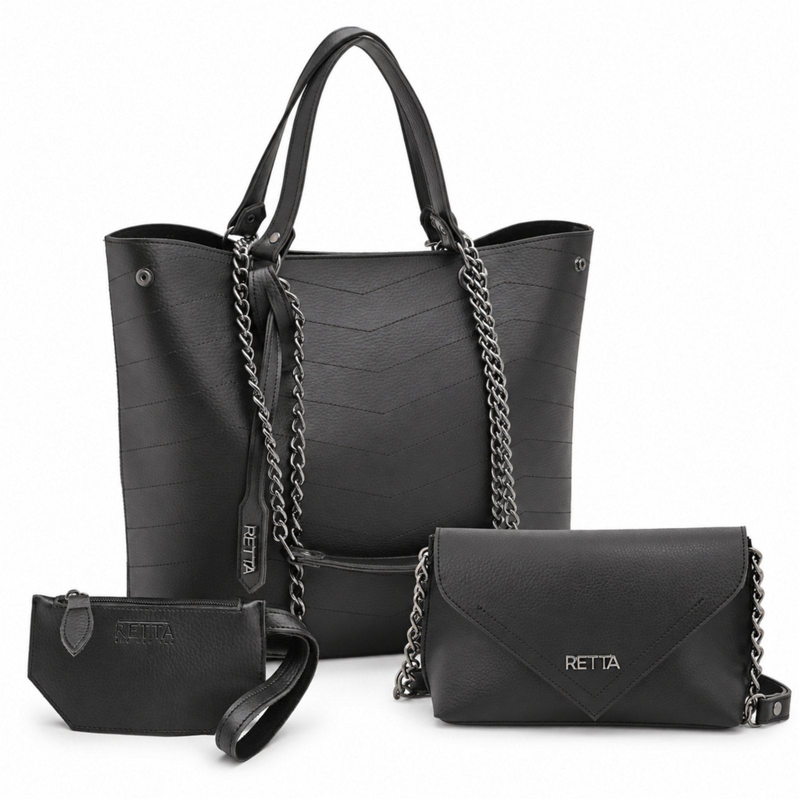 Kit 2 Bolsas Femininas Valentina + Amália Grande e Pequena