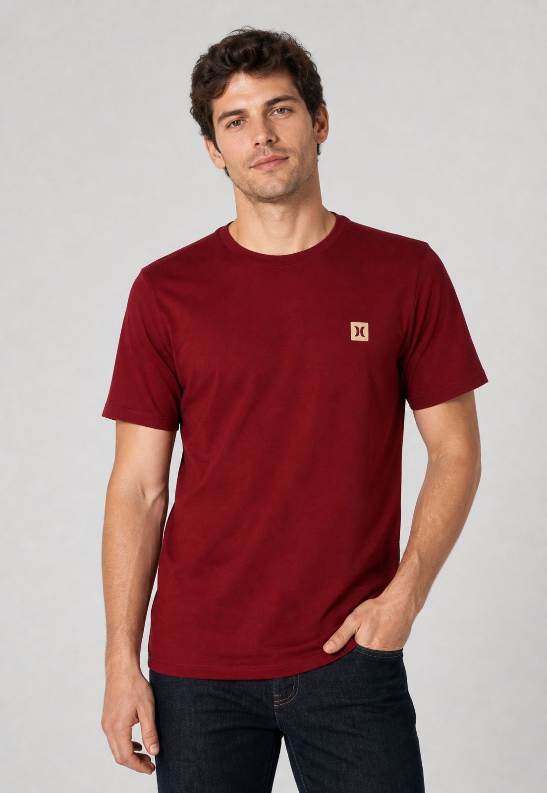 Camiseta Masculina Hurley Mini Icon Vermelha