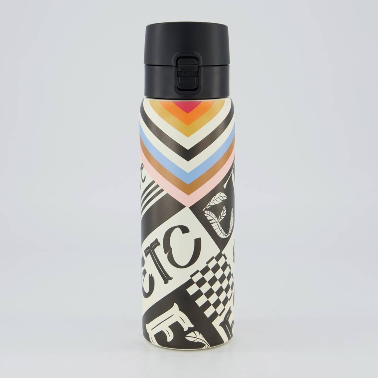 Garrafa Farm Etc Tipografico 650ml Preta