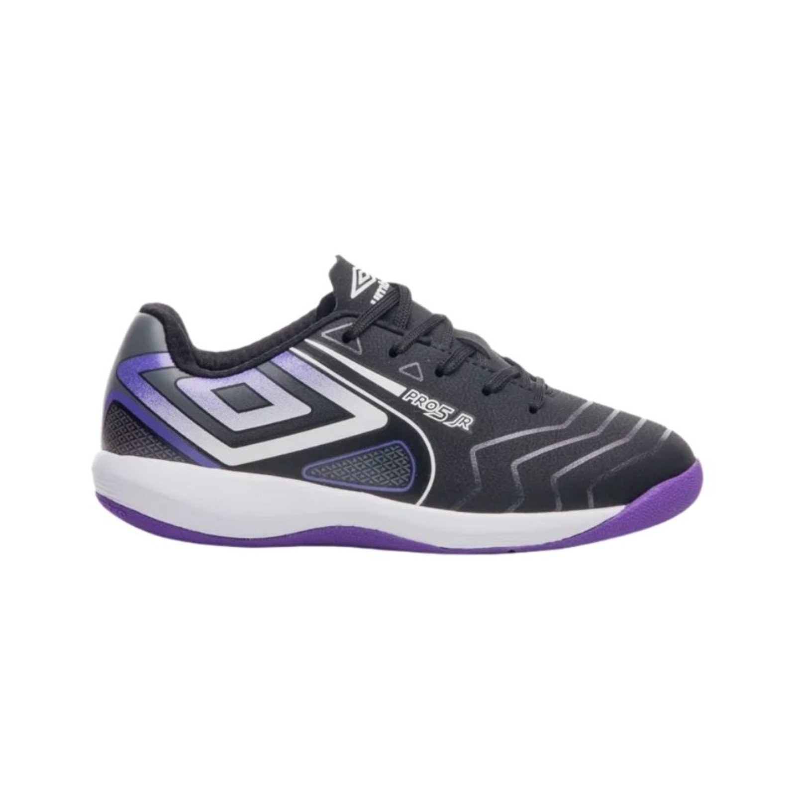 Infantil - Chuteira Infanto-juvenil Futsal Pro-5 Jr Preto Roxo Umbro U07FB00092-100