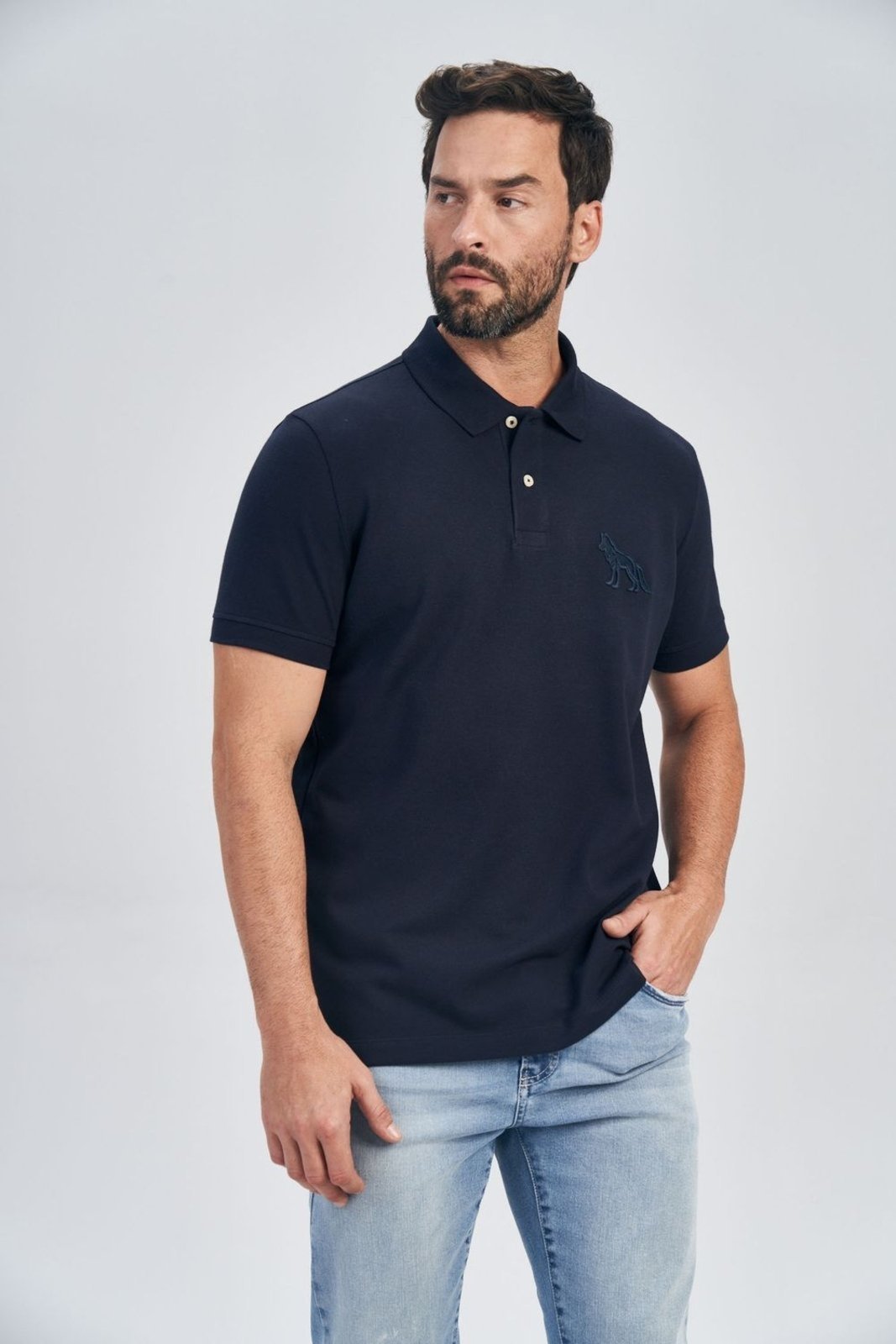 Polo Wolf Max Masculina Acostamento