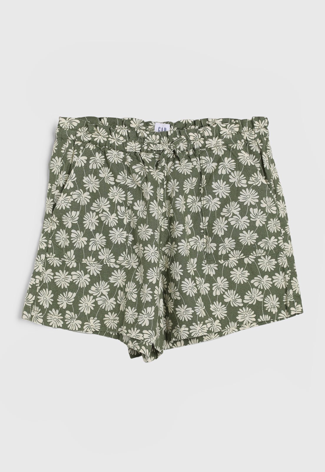 Infantil – Short GAP Floral e Folhagem Verde
