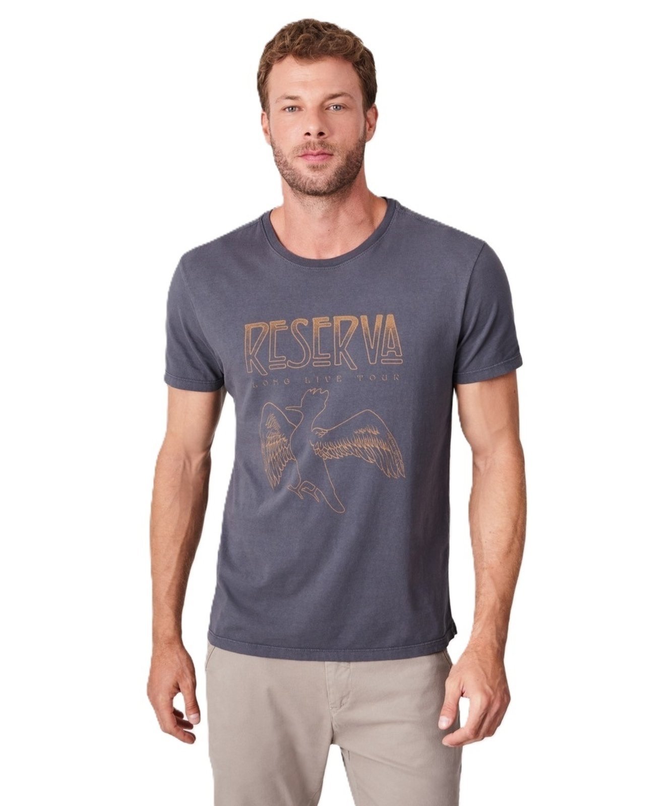 Vista 2 Camiseta Estampada Led Reserva FULIGEM cinza Reserva cinza