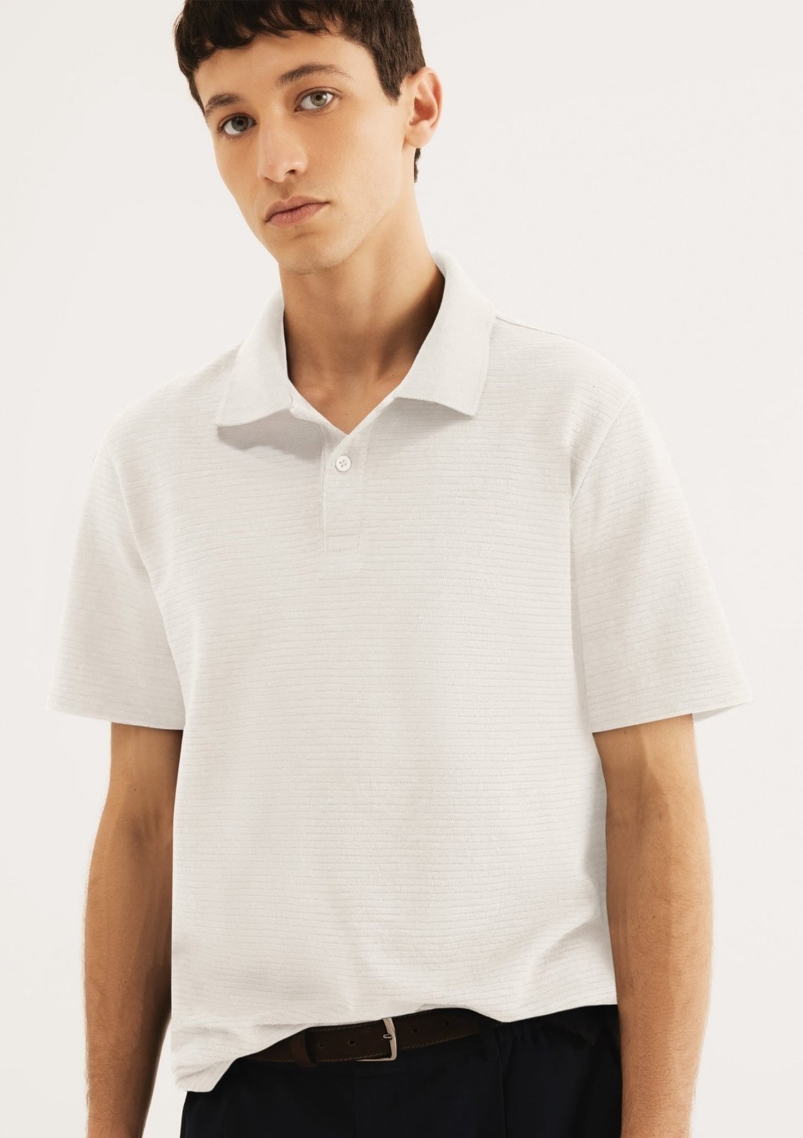 Polo Masculina Regular Texturizada Hering