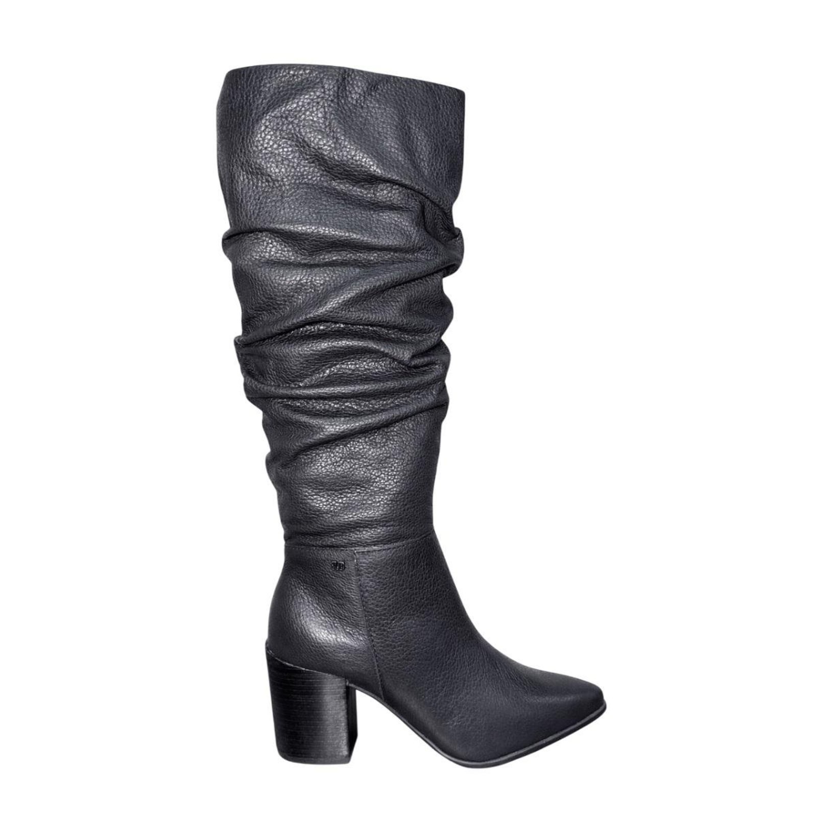 Bota Slouch Feminina Cano Alto Couro Bottero Preta