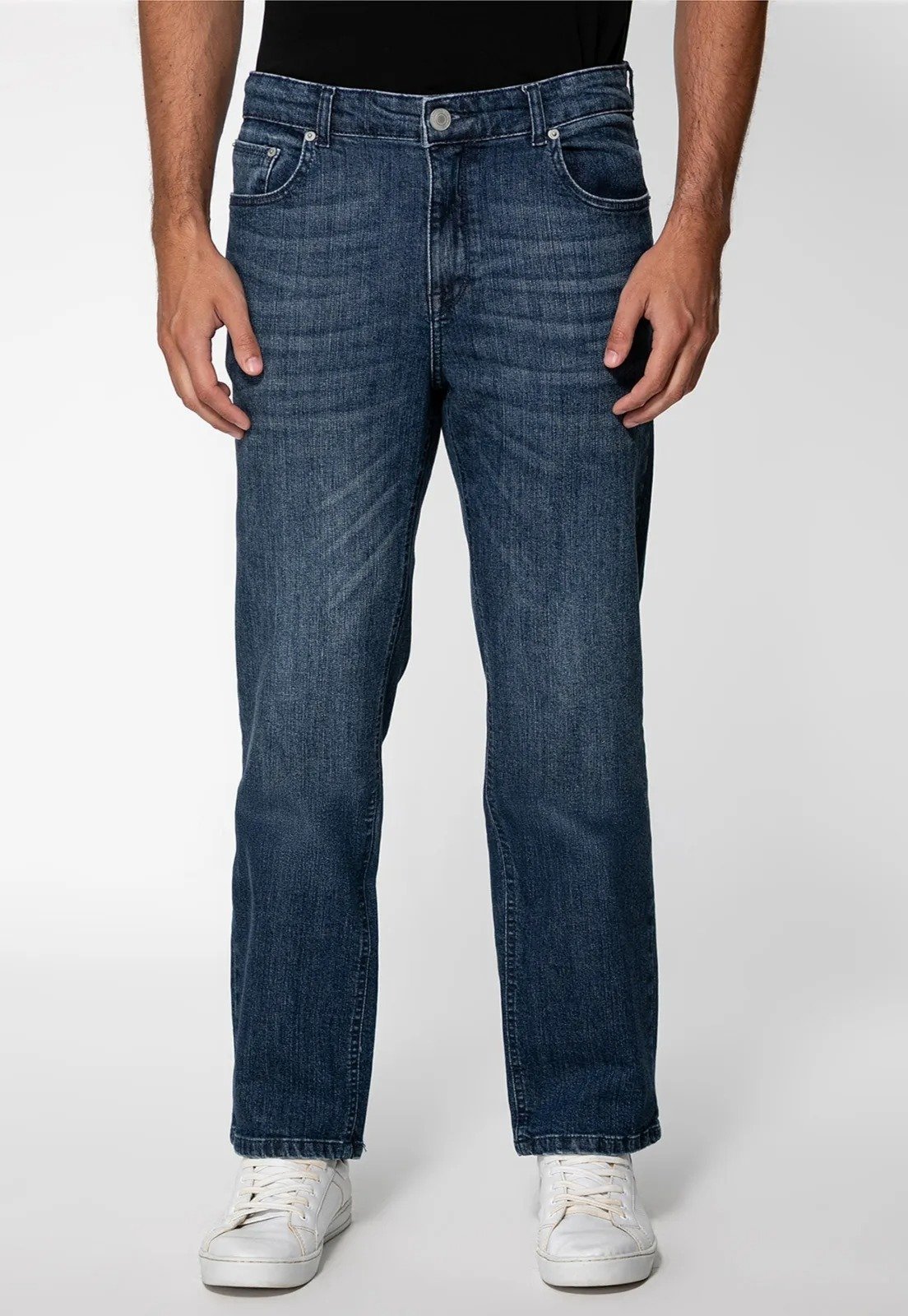 Calça Jeans Guess Regular Straight Azul Escuro
