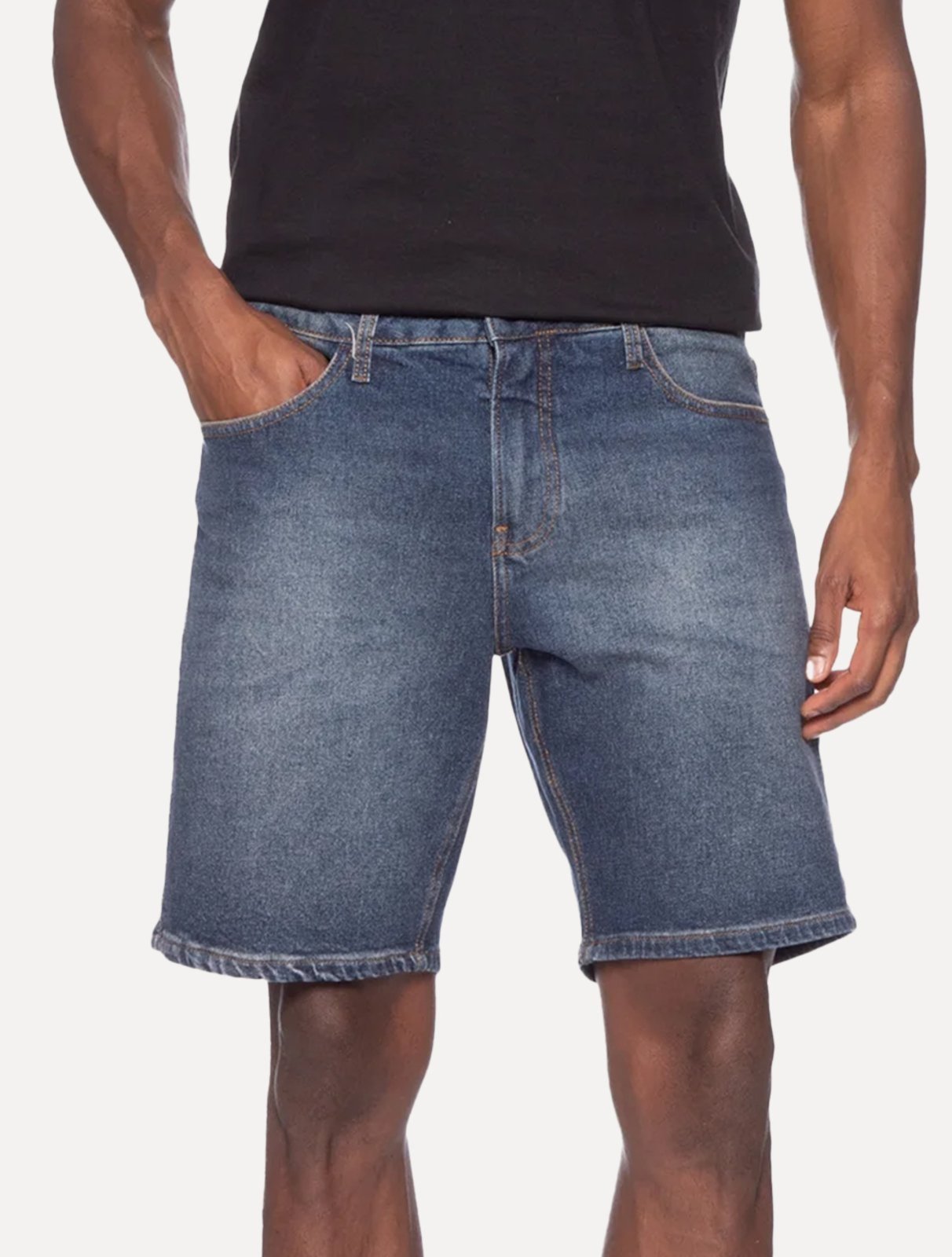 Bermuda Calvin Klein Jeans Masculina Carnaby 9' 5 Pockets Azul Marinho
