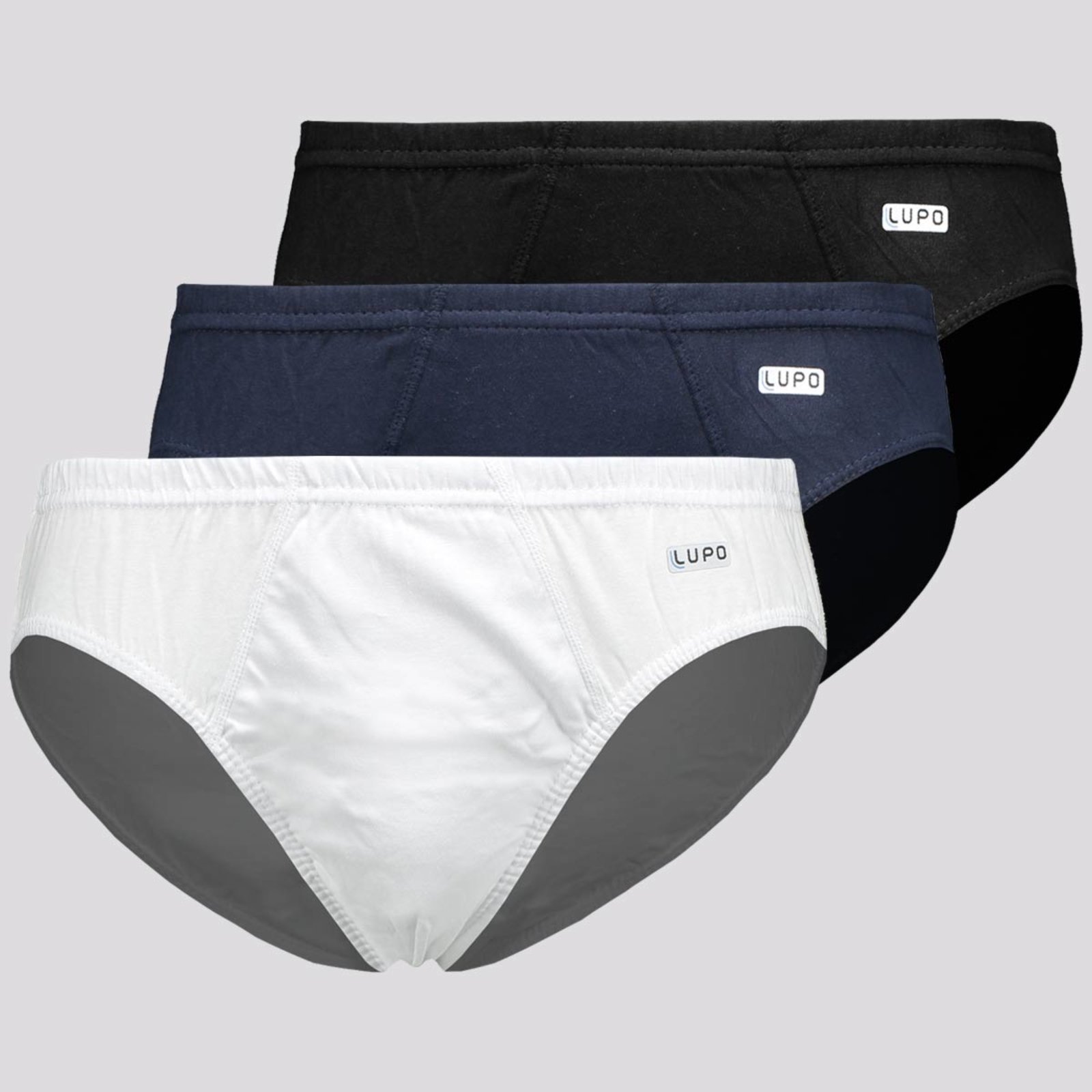 Kit de 3 Cuecas Slip Lupo Algodão