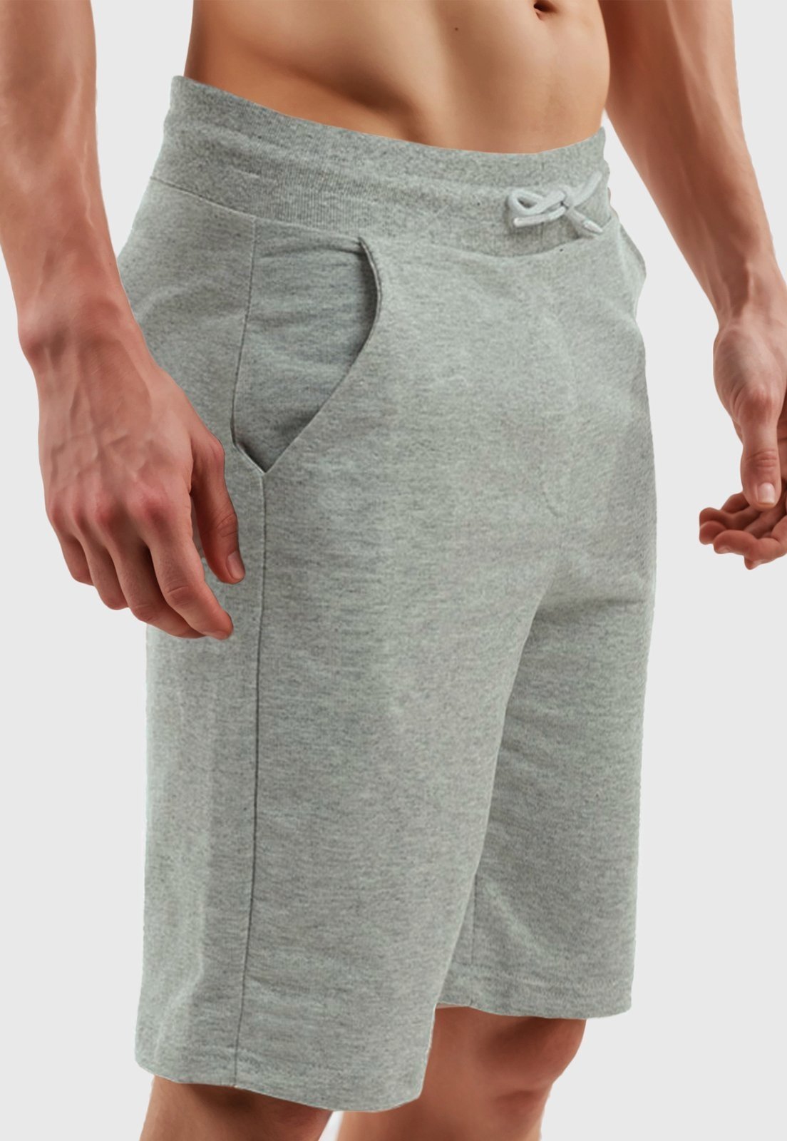 Bermuda Moletom Masculina Benellys Short Cinza