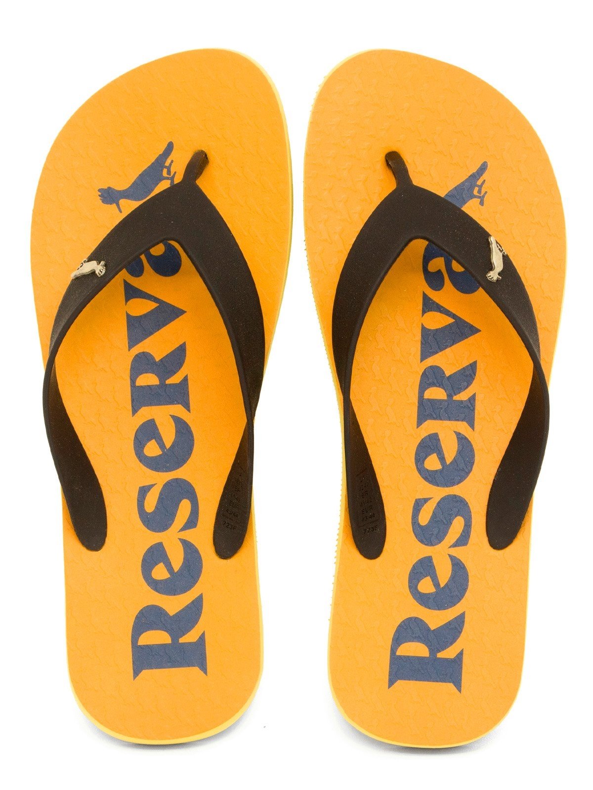 Chinelo Casual Reserva Go Borracha Estampa PP Conforto Qualidade Antiderrapante Amarelo Laranja PP