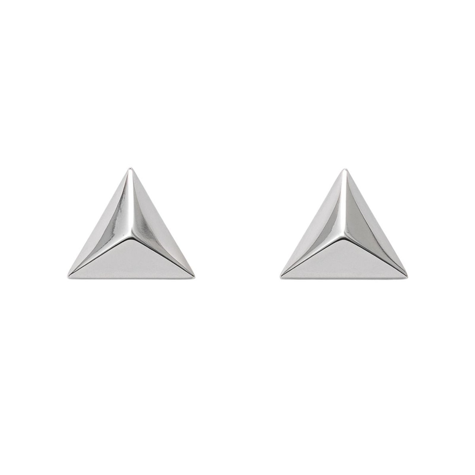 Vista 3 Brinco Vih Triny Feminino Pirâmide prata Vih Triny prata