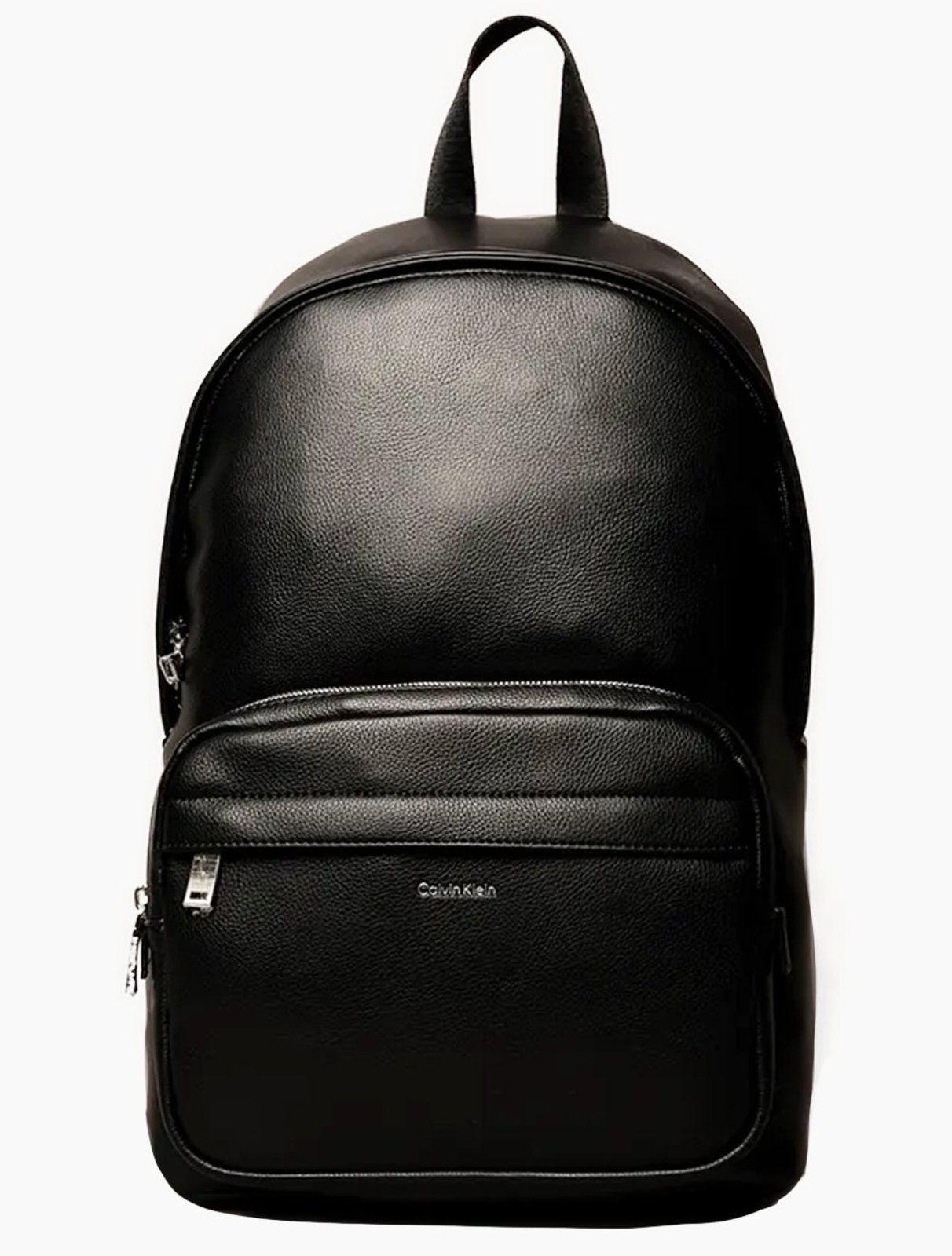Mochila Calvin Klein Arredondada PU Silk Logo Preta