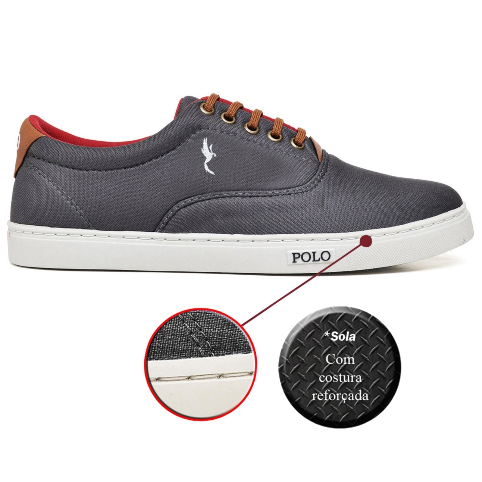 Sapatênis Masculino Esportivo Kit Com 2 Pares 7700 Preto e Cinza