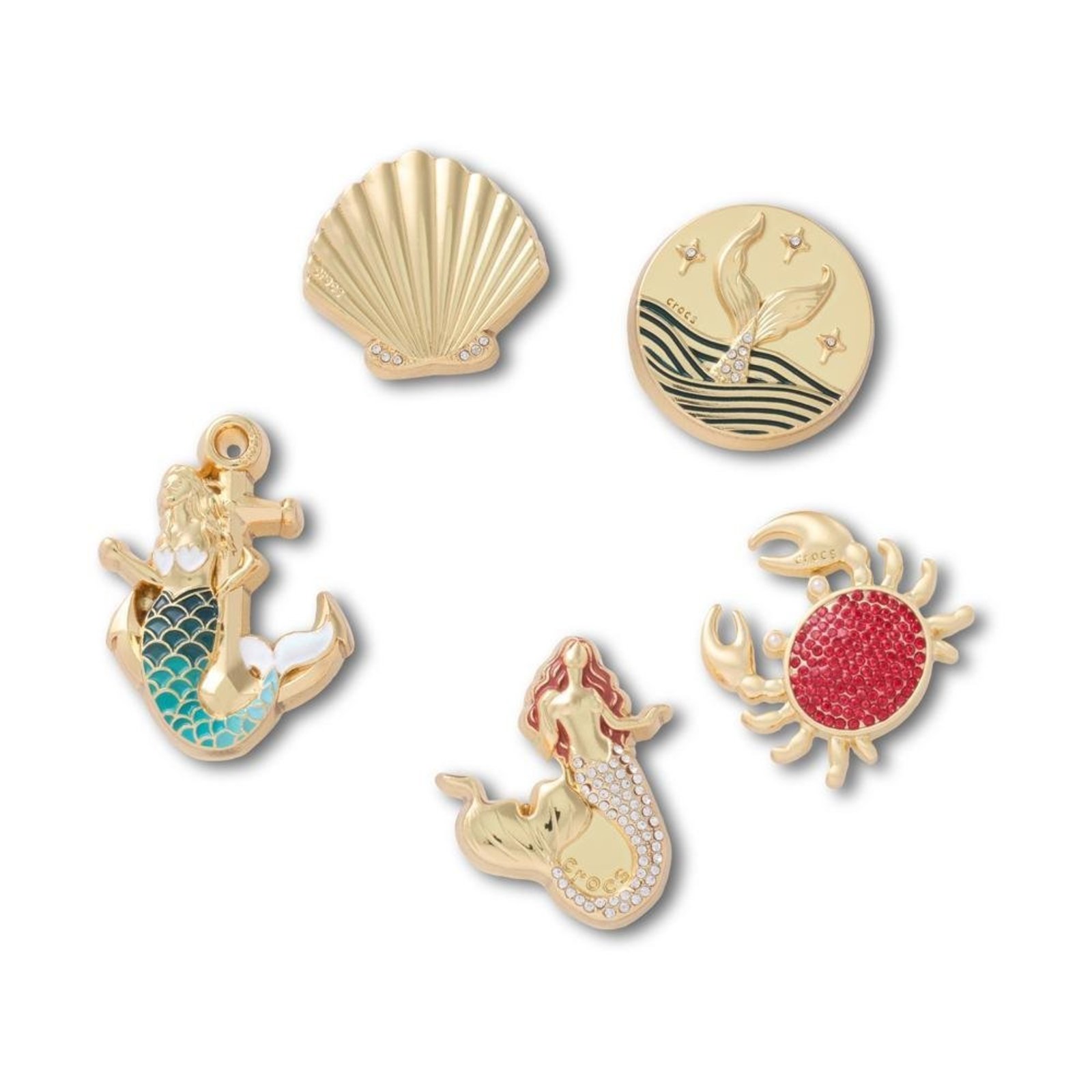 Infantil - Jibbitz™ Oceano Dourado Pack Com 5 Peças Único Branco