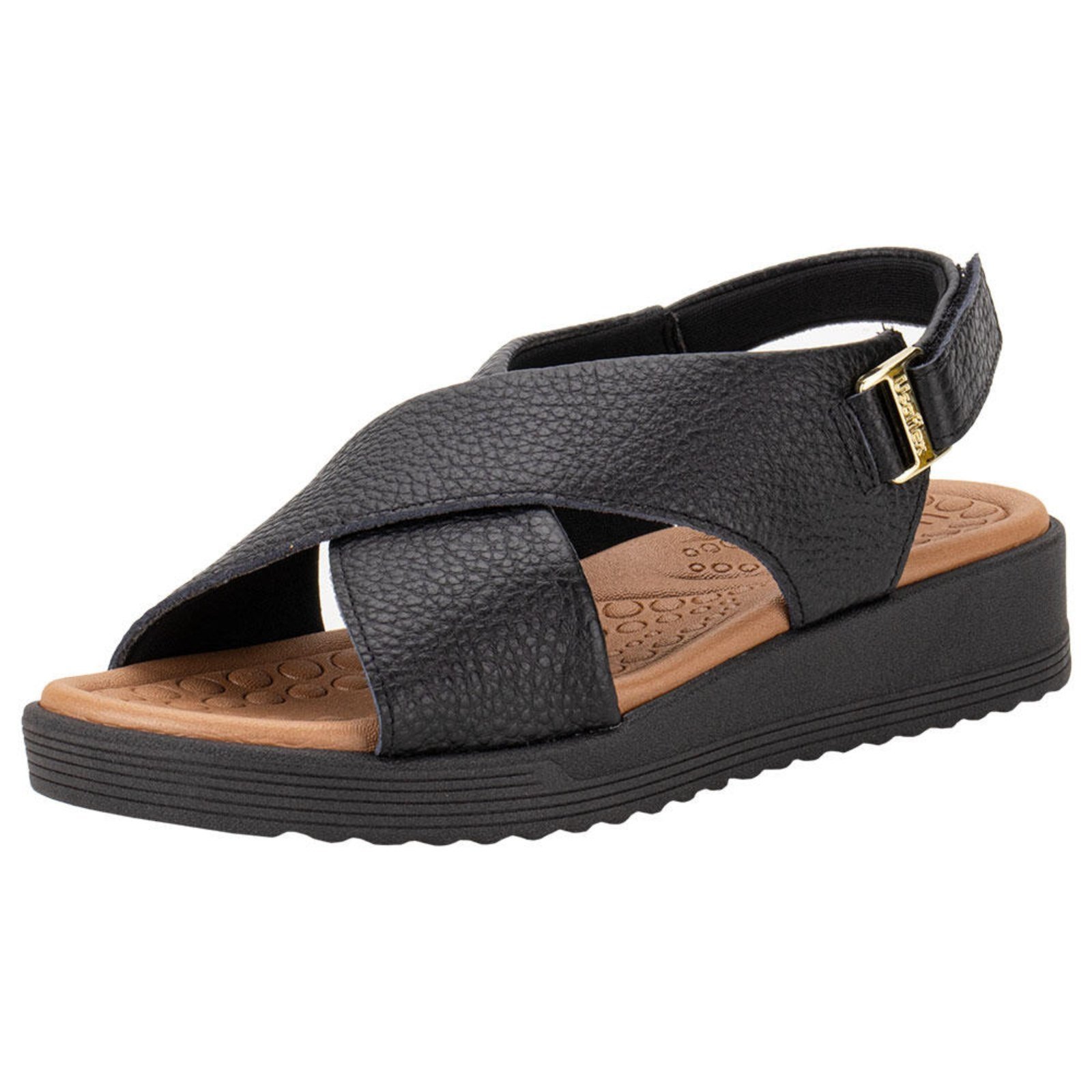 Sandália Feminina Anabela Usaflex Ma10005 A0941005 Preto