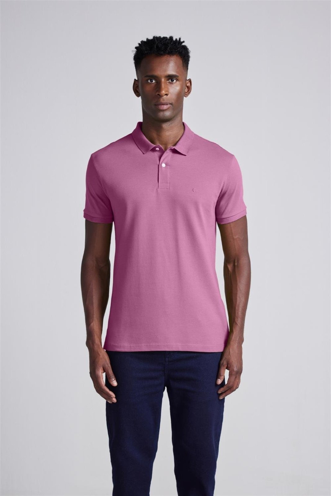 HIGHSTIL Camisa Polo Piquet Premium Slim Fit - Rosa