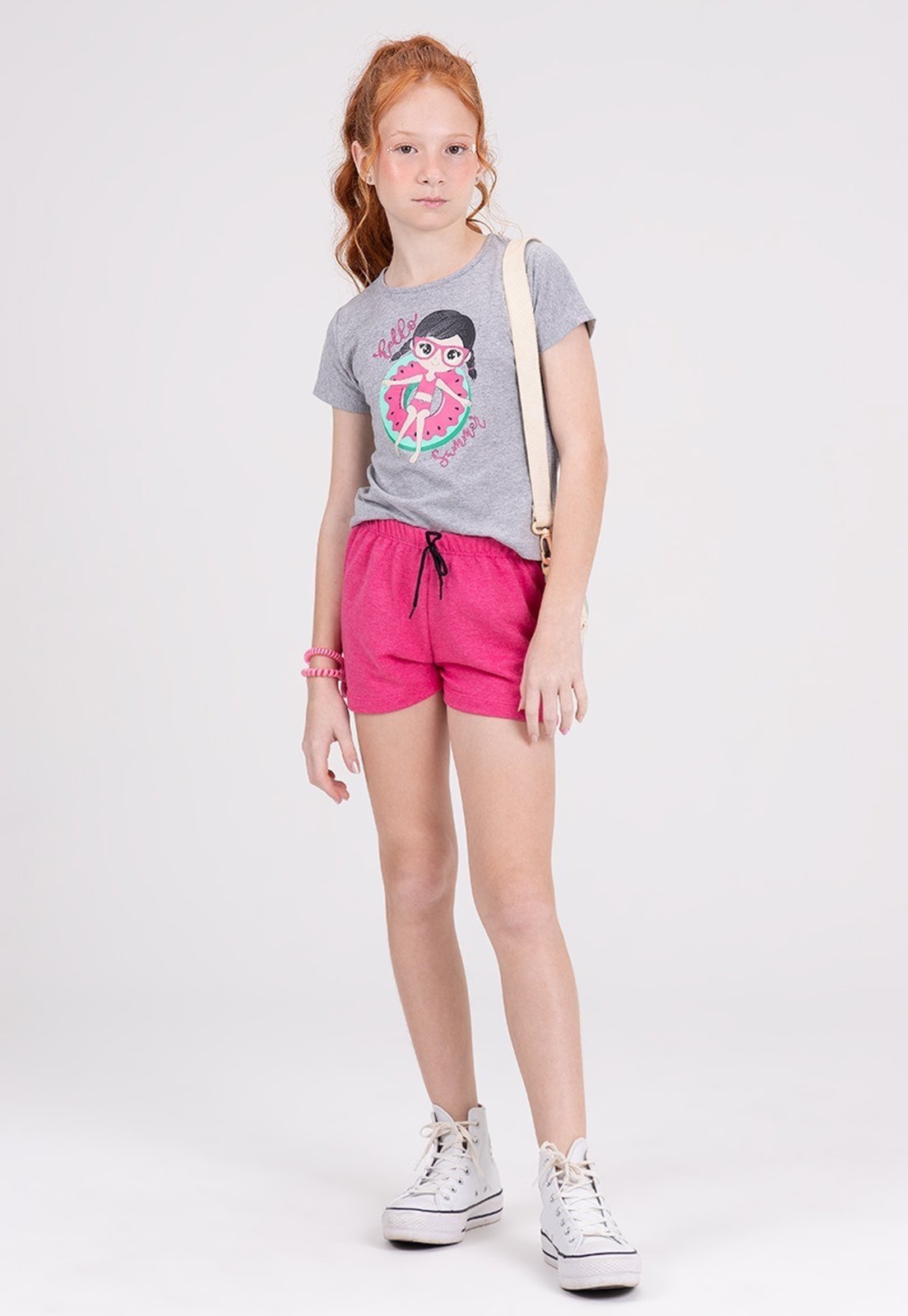 Vista 2 Infantil - Conjunto Hello Summer Mescla VIDA COSTEIRA cinza VIDA COSTEIRA cinza