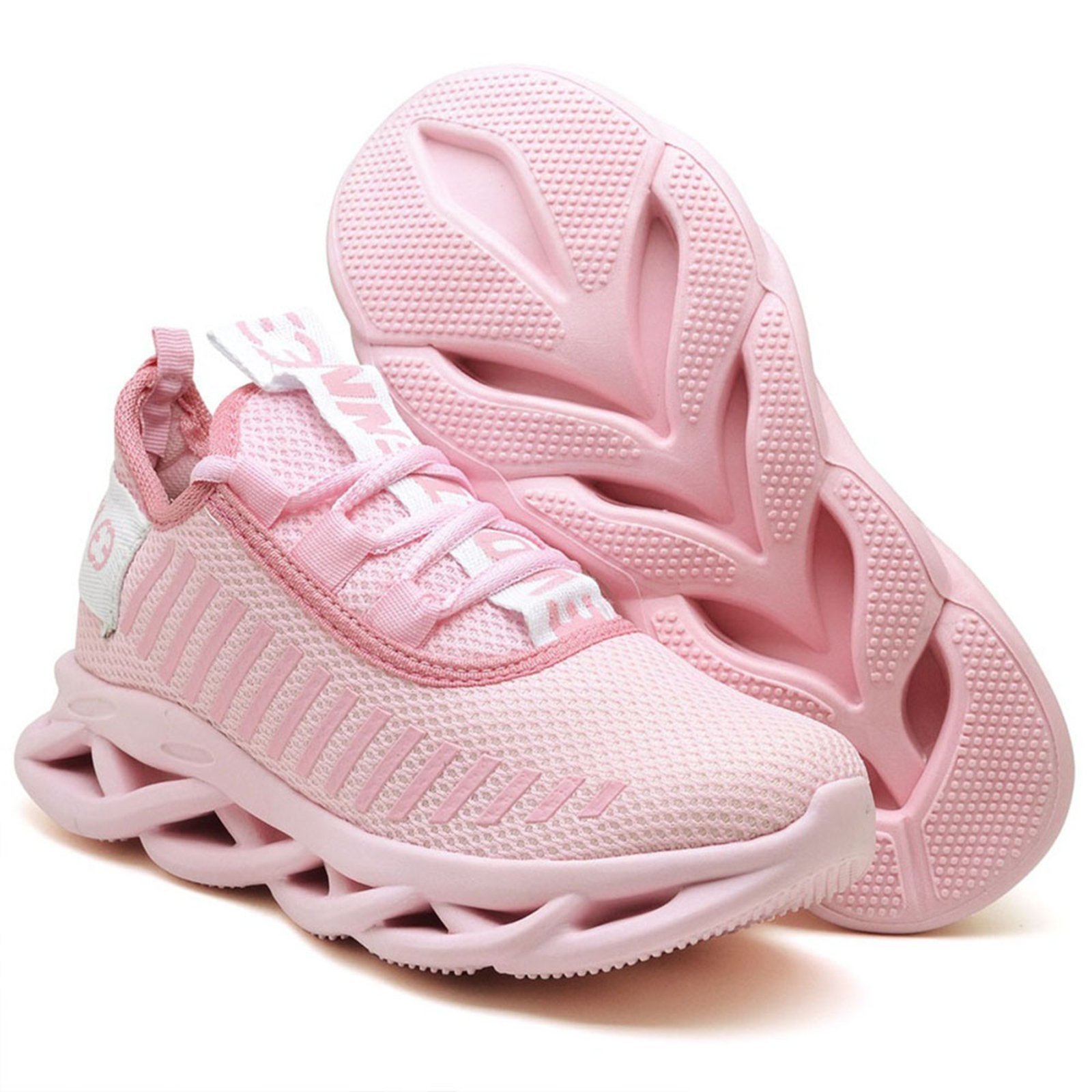 Tênis Easy Style Feminino Evoltenn Solado Trançado Moderno Rosa