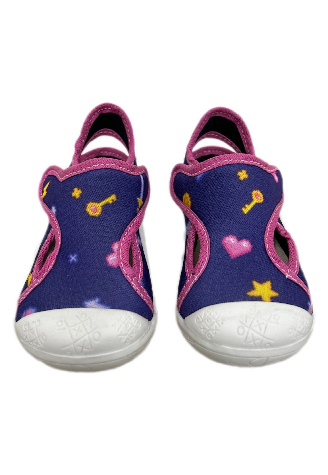 Vista 3 Infantil - Tênis Papete Solzim calce fácil Roxo coração lilás Solzim lilás