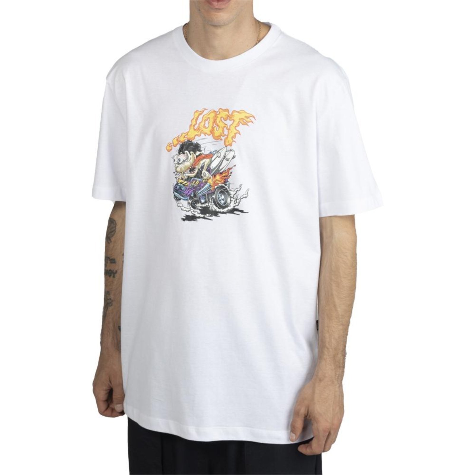 Camiseta Lost Hot Rod WT23 Masculina Branco