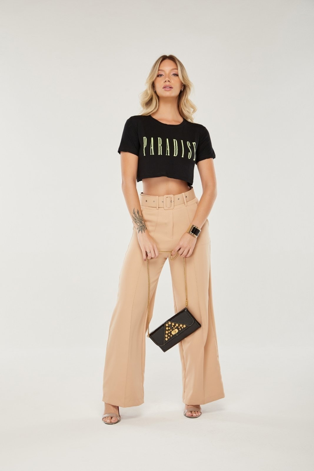 Cropped D Bell Outlet Fashion Paradise Preto