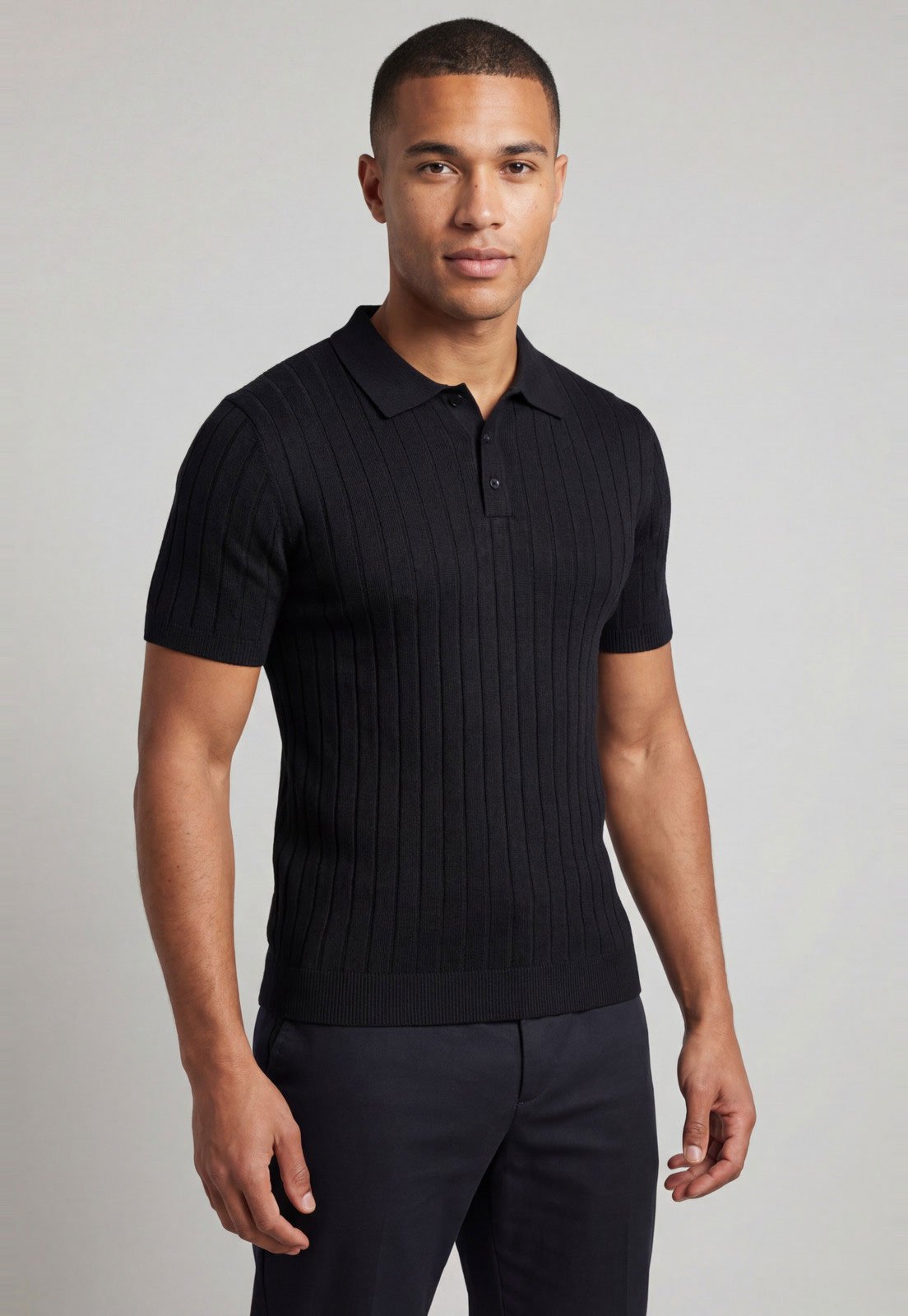 Polo Masculina Aeropostale Gola Clássica Preta
