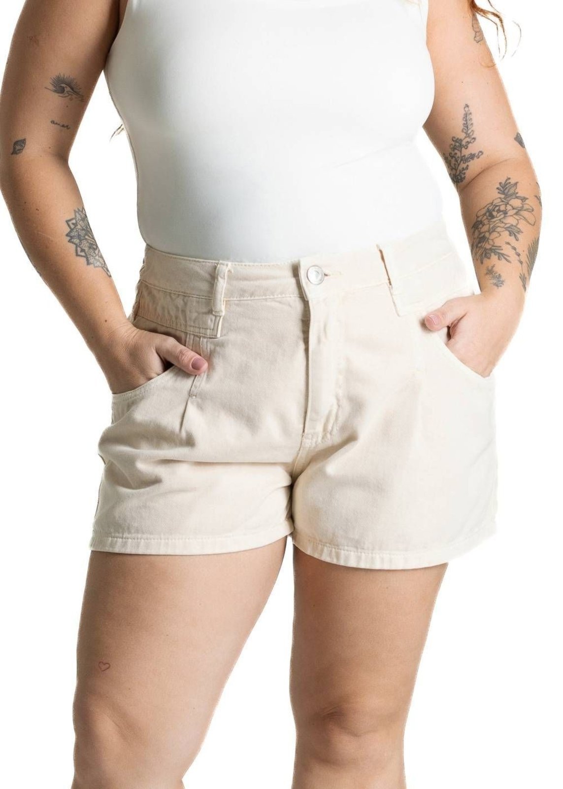 Shorts Sarja Sawary Plus Size – 281460 – Amarelo – Sawary