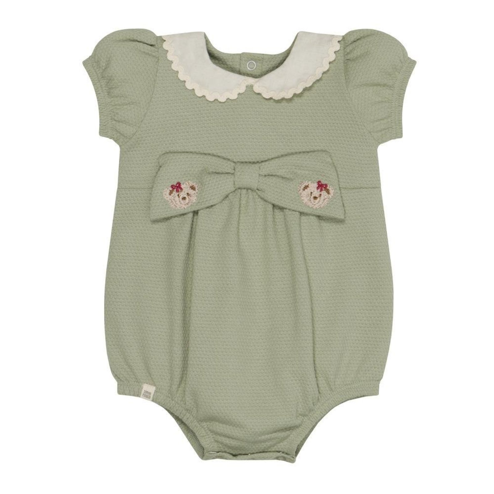 Infantil - Body Romper Verde Laço Ursos Sonho Mágico G Verde