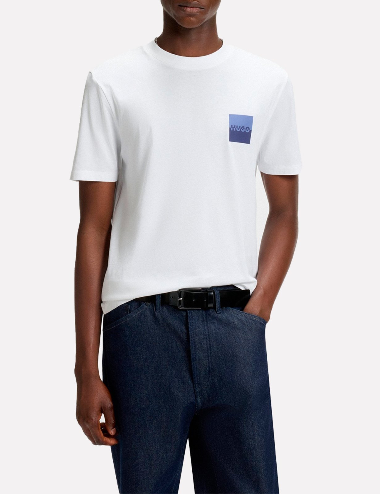 Camiseta Hugo Boss Masculina Regular Dapusi Branca