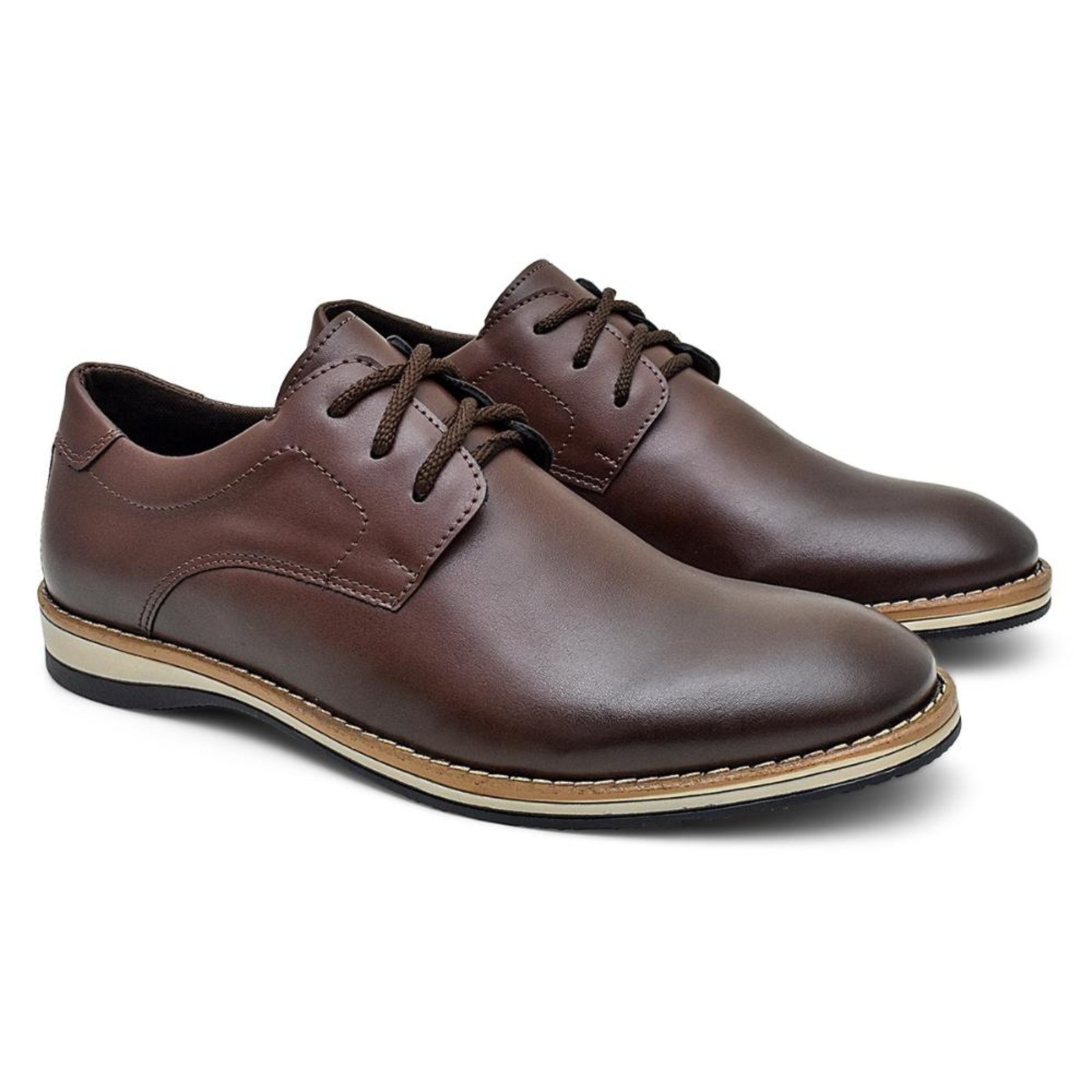 Tenis Casual Moda Italiana para Casamento Festa Formatura Marrom