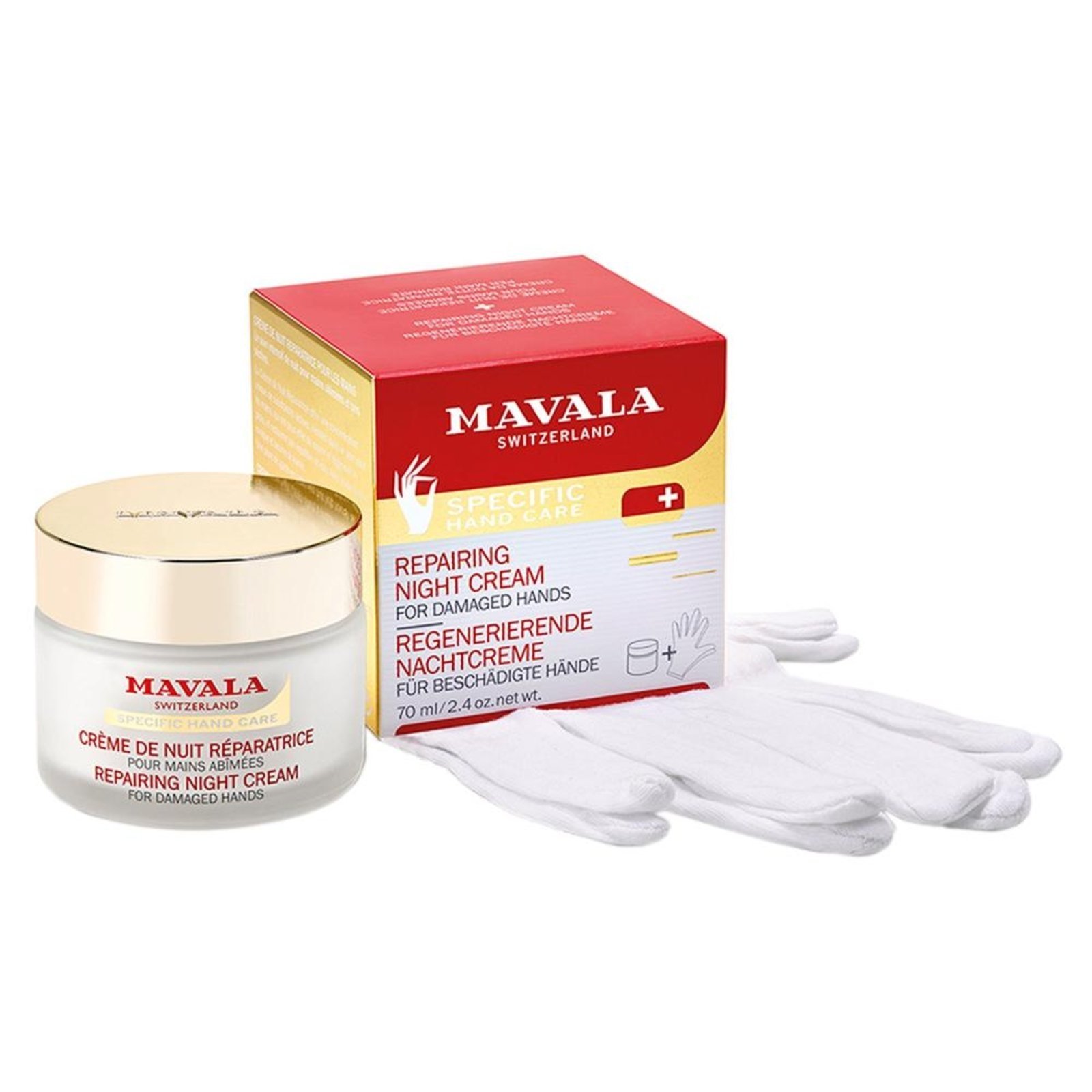 Vista 3 Mavala Repairing Night Cream Creme as Mãos Hidratante 70ml incolor cream MAVALA incolor cream