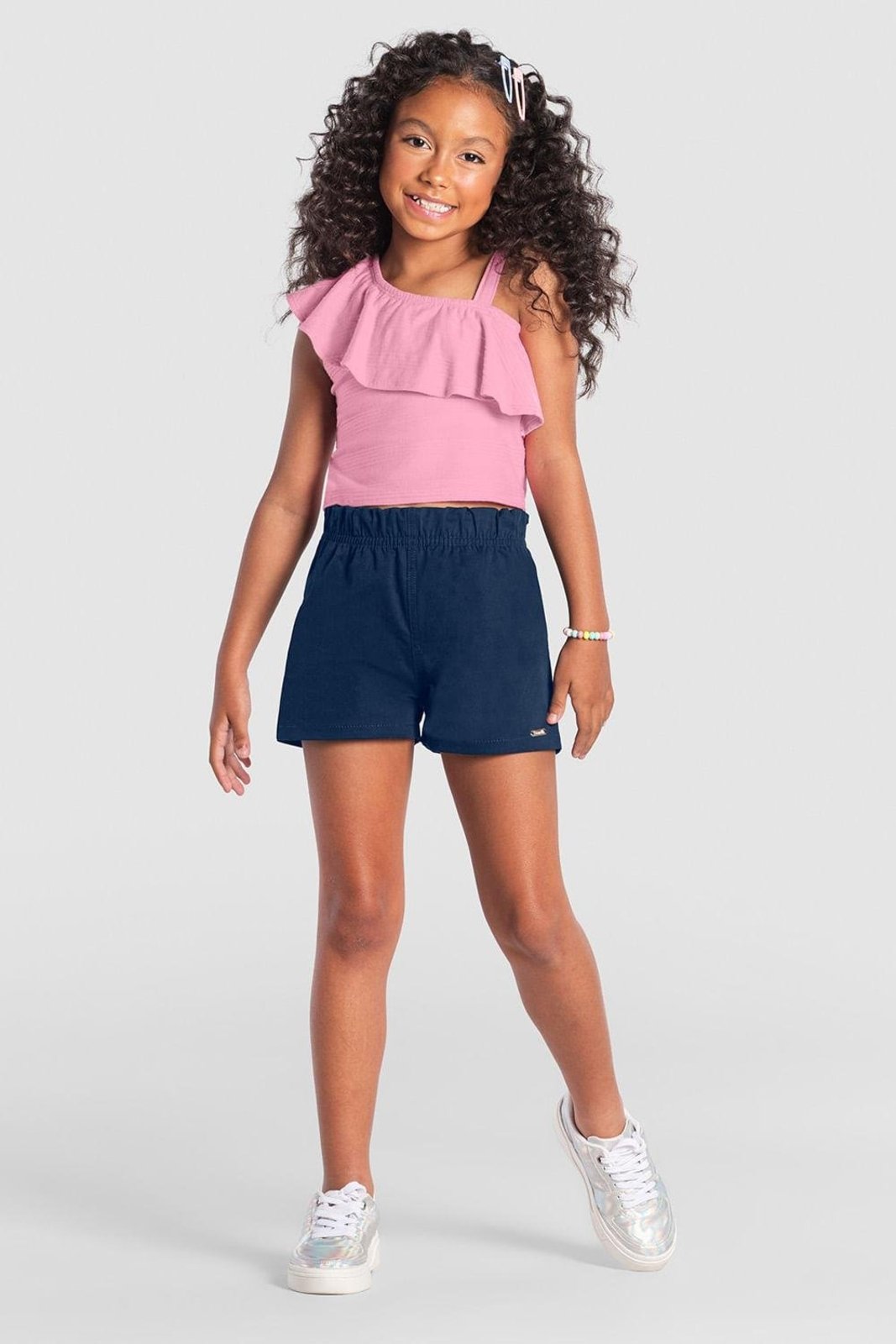 Infantil - Conjunto menina com babados Brandili