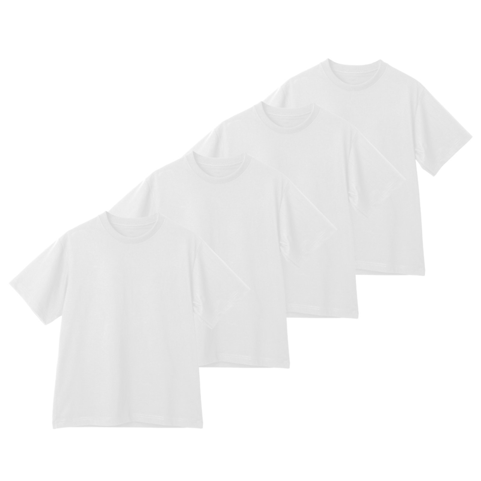 Kit 4 Camiseta Oversized de Algodão Masculina Ideal para Academia e Esportes Gola Redonda Lisa
