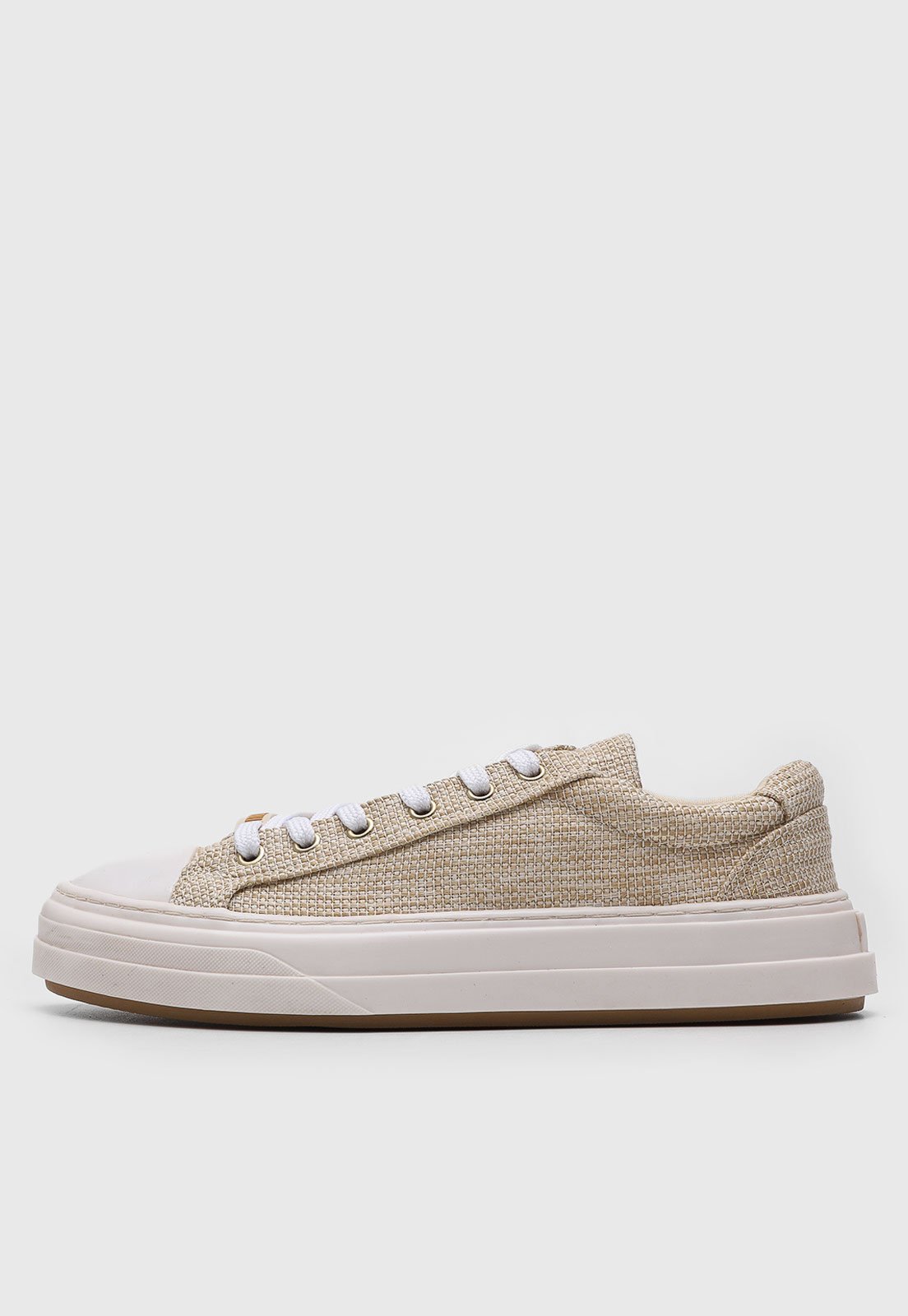 Tênis Feminino Santa Lolla Textura Tramado Bege