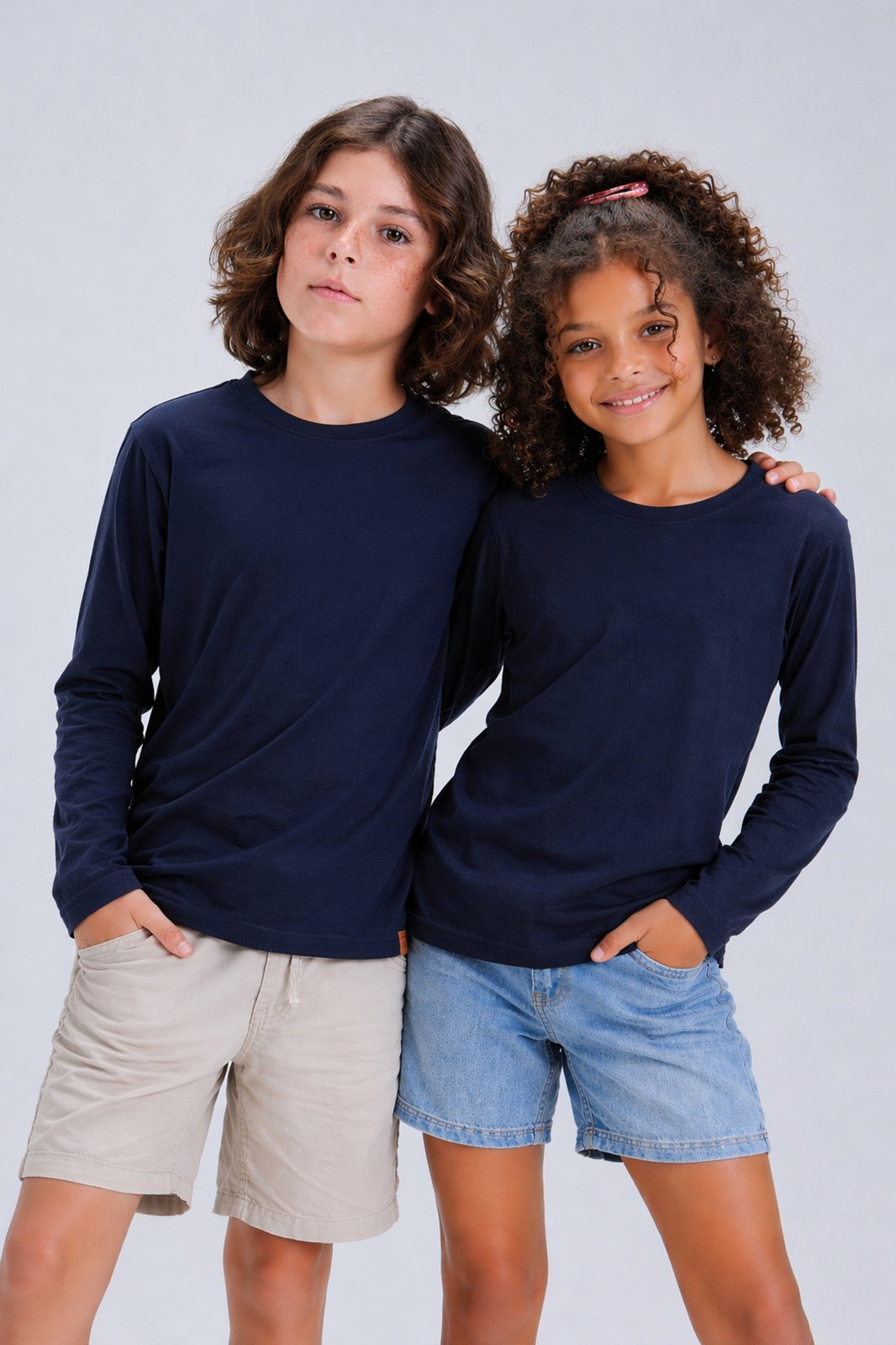 Infantil - Camiseta de Malha Inverno Lisa Avulsa
