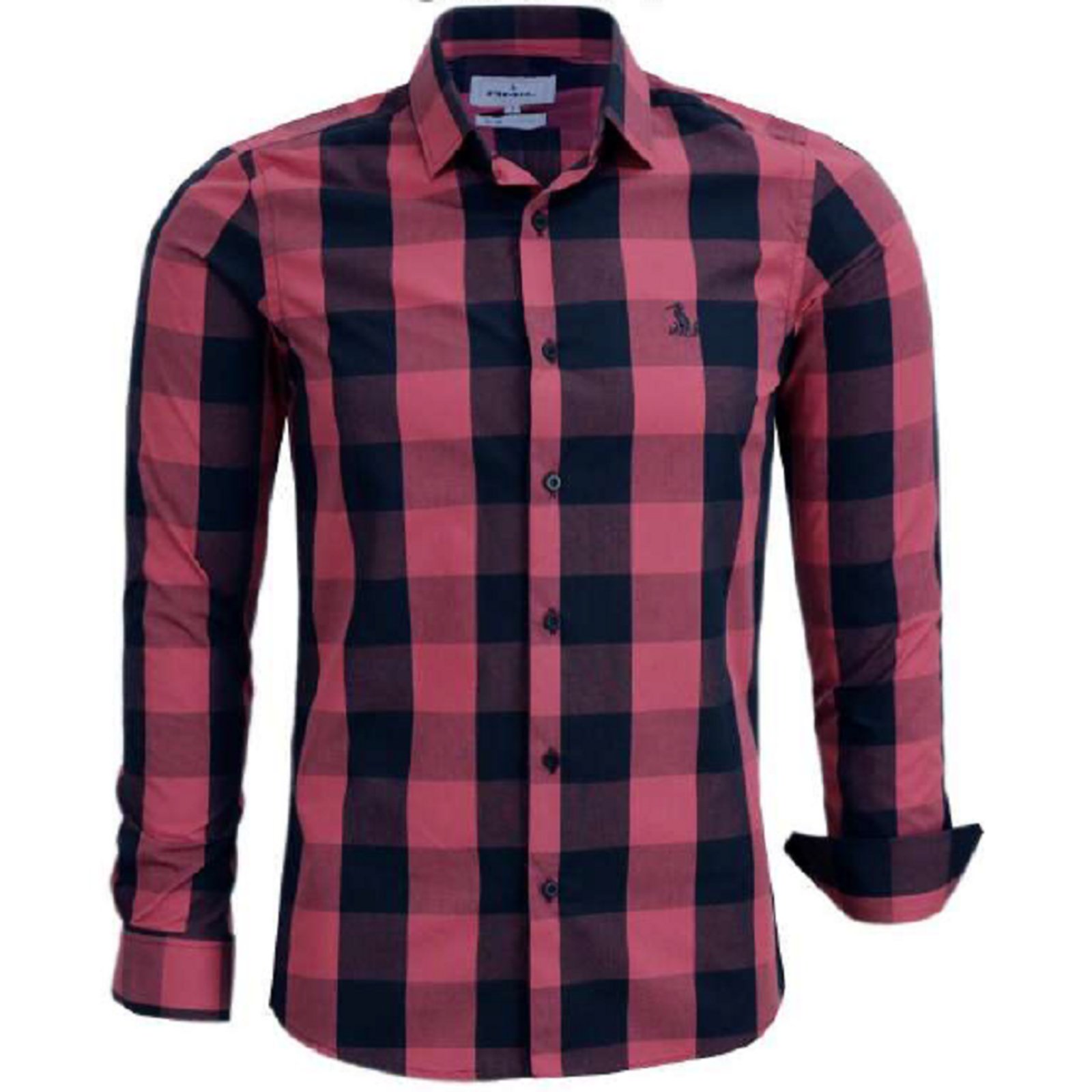 Camisa Adulto Xadrez Slim Original Amil Exclusivo Vermelho