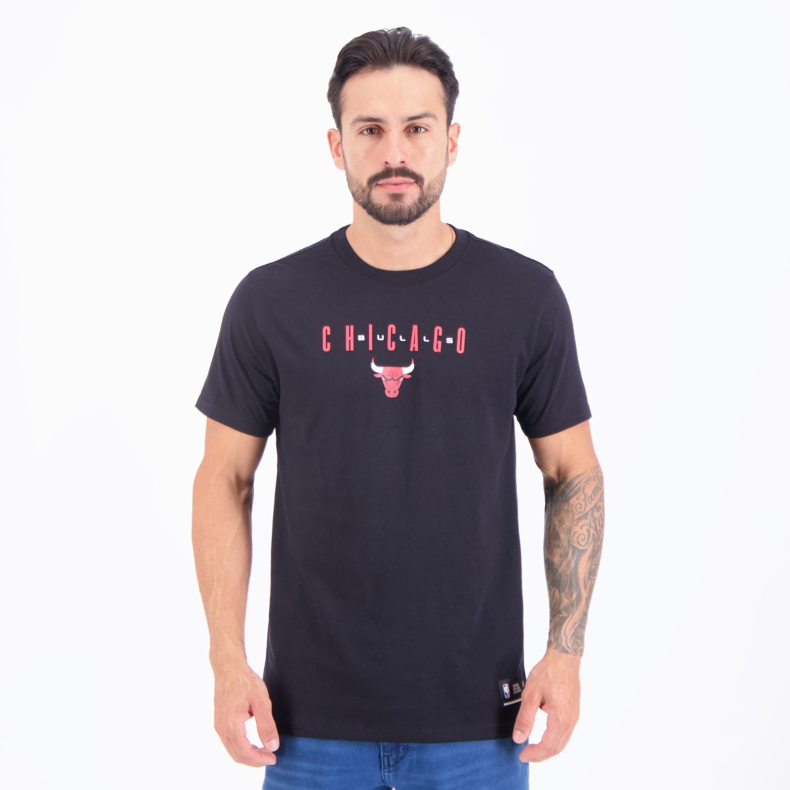 Vista 2 Camiseta NBA Chicago Bulls Spell Preta preto NBA preto