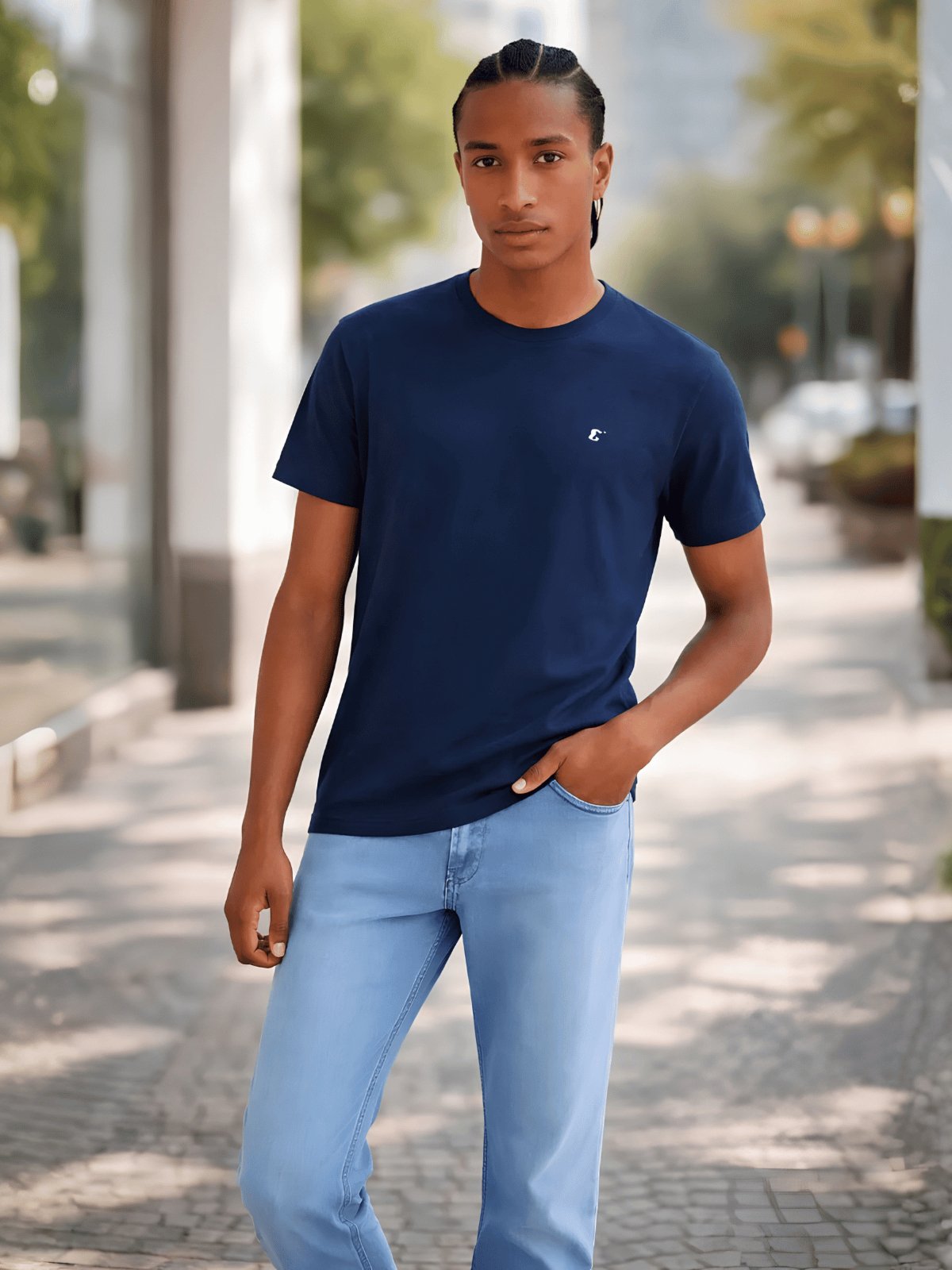 Camiseta Masculina Regular Logo C Color Colcci