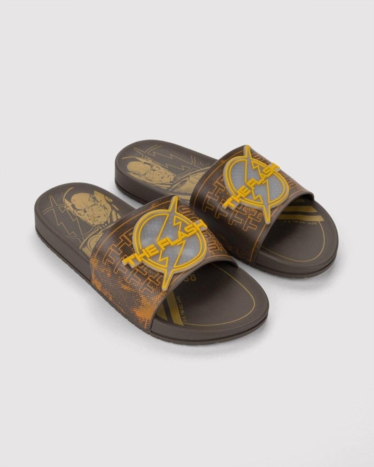 Infantil - Chinelo Slide Grendene Liga da Justiça Darkstep Marrom